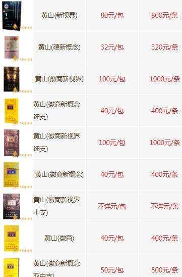 徽商香烟批发价【徽商香烟批发价格表和图片大全】